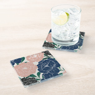 Dessous-de-verre En Verre Charmant Dessous de verre Floral tendance