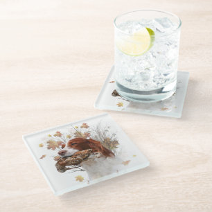 Dessous-de-verre En Verre Chasse aux oiseaux de jeu en altitude