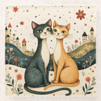 Dessous-de-verre En Verre Chats de rêve