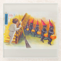 Chats noirs d'Halloween vintage