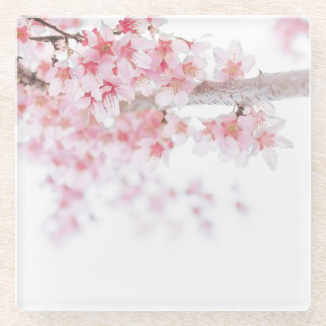 Dessous-de-verre en verre: CHERRY BLOSSOM (Devant)