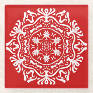 Dessous-de-verre En Verre Cherry Mandala