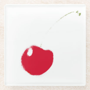 Dessous-de-verre En Verre Cherry Pop