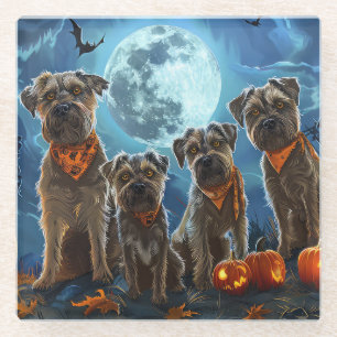 Dessous-de-verre En Verre Chesapeake Bay Terrier Halloween Éffrayant