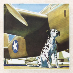 Dessous-de-verre En Verre Chien d'armée
