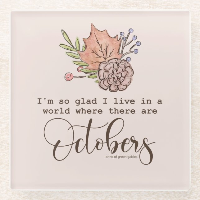 Dessous-de-verre En Verre Citation Anne Of Green Gables (Devant)