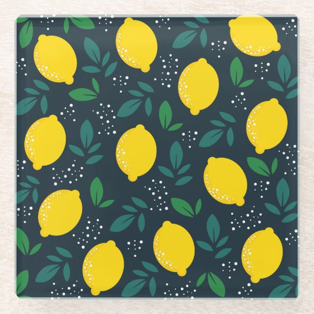 Dessous-de-verre En Verre Citron (Devant)
