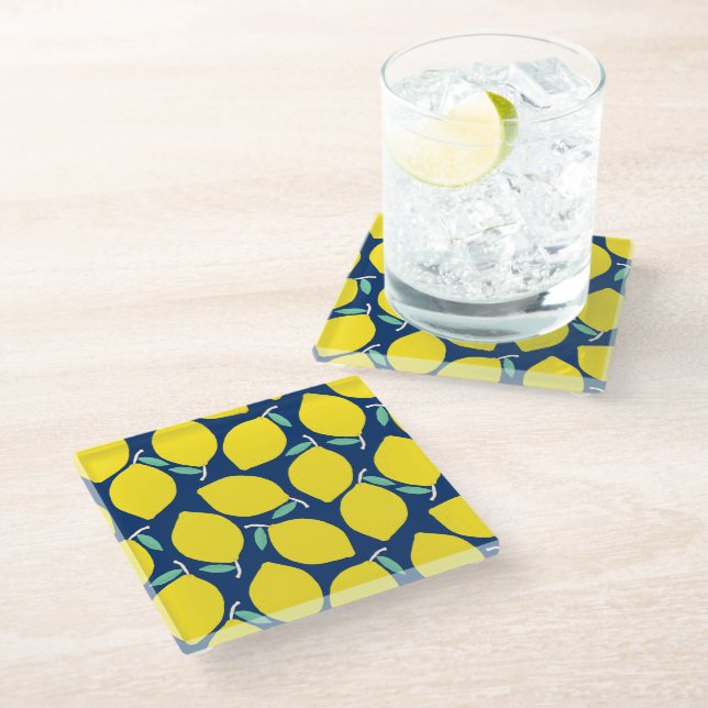 Dessous-de-verre En Verre Citrons doux (Incliné)