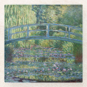 Dessous-de-verre En Verre Claude Monet - Eau Lily étang, Harmonie verte