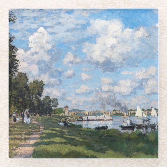 Dessous-de-verre En Verre Claude Monet - Le Bassin d'Argenteuil (Devant)