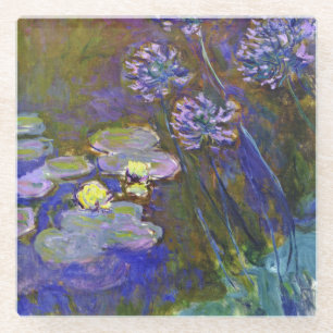 Dessous-de-verre En Verre Claude Monet Nymphéas Agapanthus Art Vintage