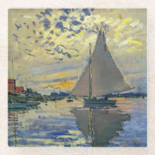 Dessous-de-verre En Verre Claude Monet - Voilier au Petit-Gennevilliers