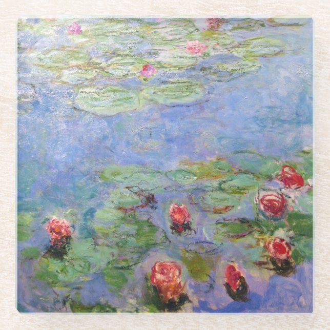 Dessous-de-verre En Verre Claude Monet's Water Lilies (Devant)