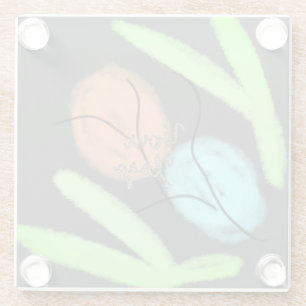 Dessous-de-verre En Verre Code QR personnalisé simple ajouter votre nom logo