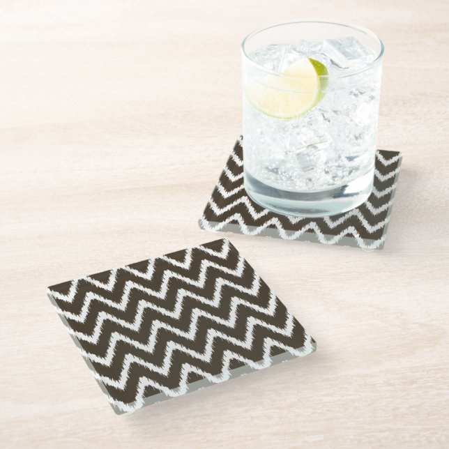 Dessous-de-verre En Verre Cola Southern Cottage Chevrons (Incliné)
