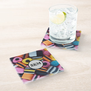 Dessous-de-verre En Verre Coloré, Licorice Allsports bonbons