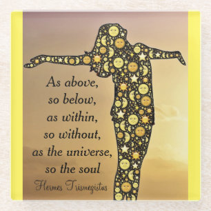 Dessous-de-verre En Verre COMME CI-DESSUS, AINSI AU-DESSOUS des dessous de