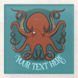Dessous-de-verre En Verre Conception de texte personnalisée d'illustration d