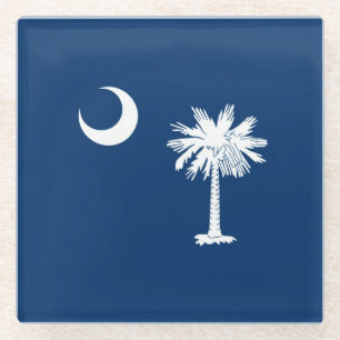 Dessous-de-verre En Verre Conception du drapeau de l'État de Caroline du Sud