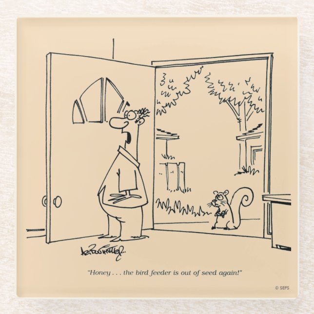 Dessous-de-verre En Verre Conducteur vide 2 d'oiseau (Devant)