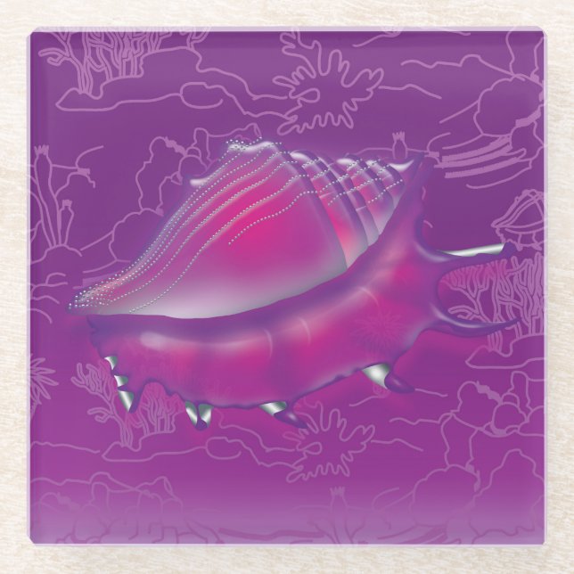 Dessous-de-verre En Verre Coquillage (Devant)