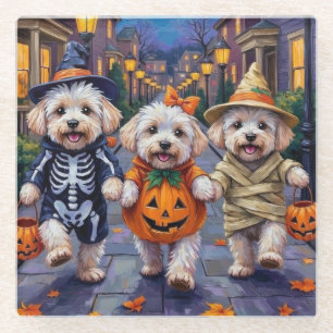 Dessous-de-verre En Verre Costumes d'Halloween pour Bichon Frise allant cher