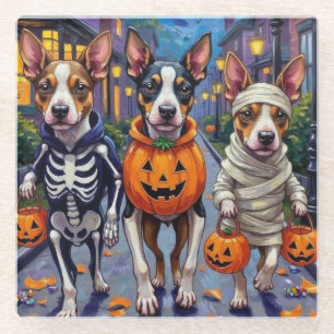 Dessous-de-verre En Verre Costumes d'Halloween pour chiens Terrier de la bai