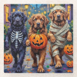 Dessous-de-verre En Verre Costumes d'Halloween pour la tournée des friandise