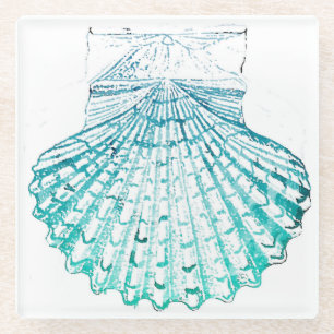 Dessous-de-verre En Verre coteau turquoise couleur bleu mermaid