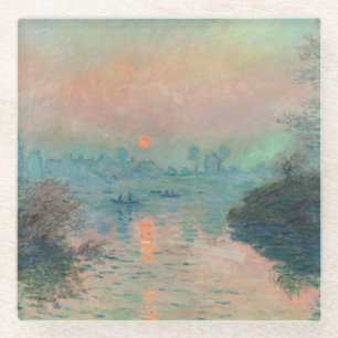Dessous-de-verre En Verre Coucher de soleil de Monet sur la Seine Impression