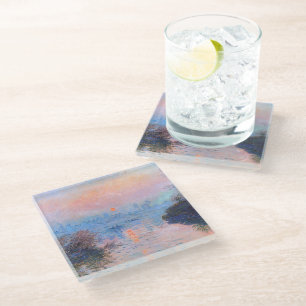 Dessous-de-verre En Verre Coucher de soleil sur la Seine Claude Monet
