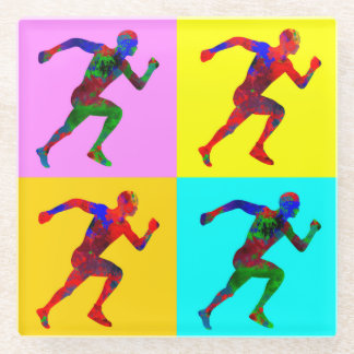 Dessous-de-verre En Verre Coureurs
