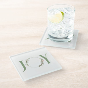 Dessous-de-verre En Verre Couronne minimale de peinture à l'aquarelle botani