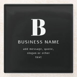 Dessous-de-verre En Verre Créer un nom commercial, un monogramme et un texte