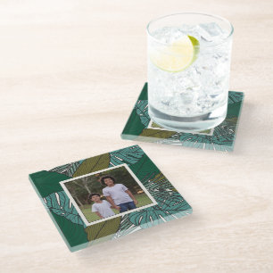 Dessous-de-verre En Verre Créez votre propre Motif Photo Tropical