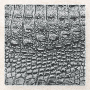 Dessous-de-verre En Verre Crocodile Noir : Météo Noire Mystique