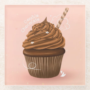 Dessous-de-verre En Verre Cupcake au chocolat