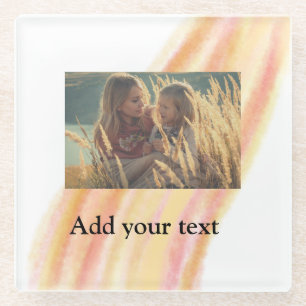 Dessous-de-verre En Verre custor add our photo christmas personalized w