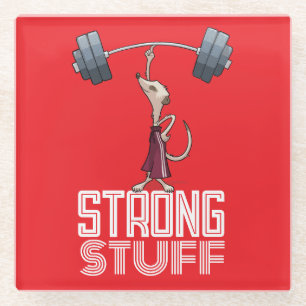 Dessous-de-verre En Verre Cute Meerkat Strong Stuff Poids Carton