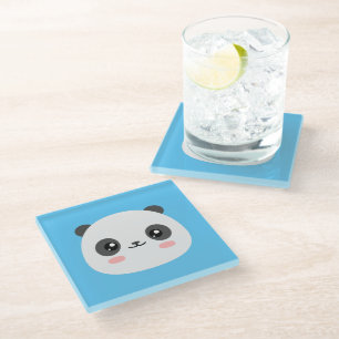 Dessous-de-verre En Verre Cute Panda