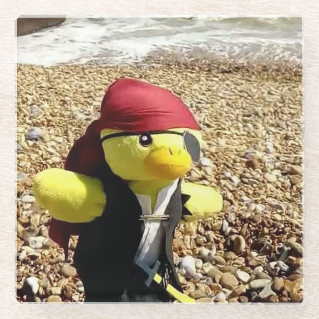 Dessous-de-verre En Verre Danny Duck le Pirate (Devant)