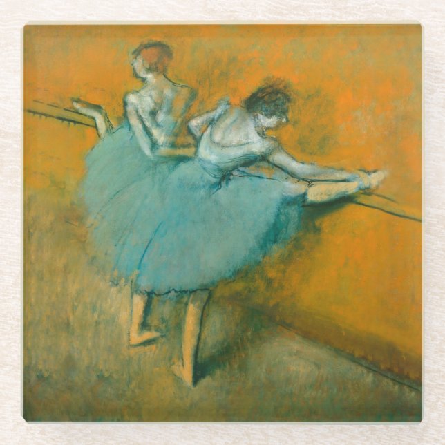 Dessous-de-verre En Verre Danseuses au Bar Ballet (Devant)