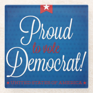 Dessous-de-verre En Verre Démocrate