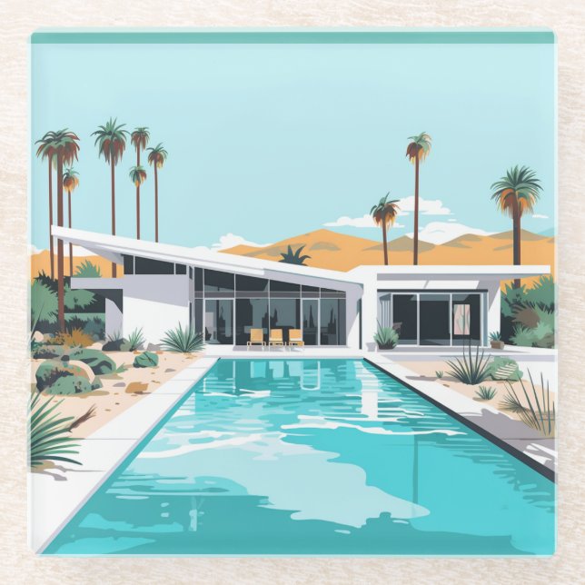 DESSOUS-DE-VERRE EN VERRE DÉSERT VIVANT #2 (Devant)