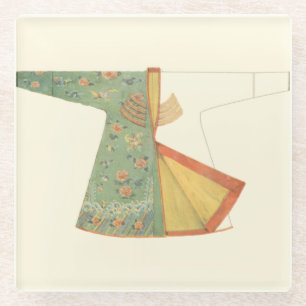 Dessous-de-verre En Verre Dessin de Kimono semi-fini
