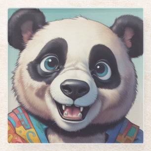 Dessous-de-verre En Verre Dessin de Panda
