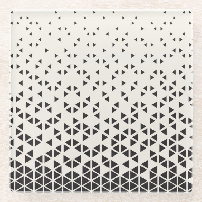 Dessous-de-verre En Verre Dessin géométrique abstrait (Devant)