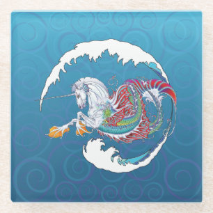 Dessous-de-verre En Verre Dessous de verre 2017 en verre de Hippicorn de nid