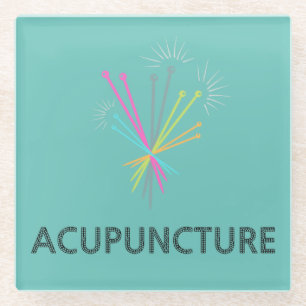 Dessous-de-verre En Verre Dessous de verre Acupuncture