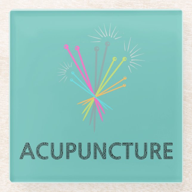 Dessous-de-verre En Verre Dessous de verre Acupuncture (Devant)